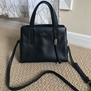 Kate Spade Black Leather medium Bag with Tassle